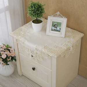 Bianco rotondo hotel poliestere <span class=keywords><strong>tovaglia</strong></span> di <span class=keywords><strong>pizzo</strong></span> tavolo/tavola di nozze panno, tovaglie per alberghi - Product Image 5