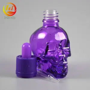 50ml Dropper Bottle Unique Shape Glass Liquid Bottle 15ml 30ml 50ml Clear Skull Glass Dropper Bottle