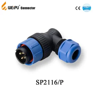 工业螺纹塑料连接器公SP2116 Weipu连接器塑料weipu sp21连接器ip68电插头