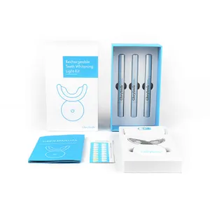 Glory Smile Exclusive Patent Rechargeable Light Private Label Home Use Wireless 32 Led Light Teeth Whitening Kit