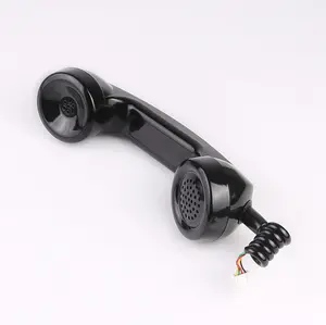 Pc/abs material armadura cabo telefone handset para o sistema de comunicação do kiosk