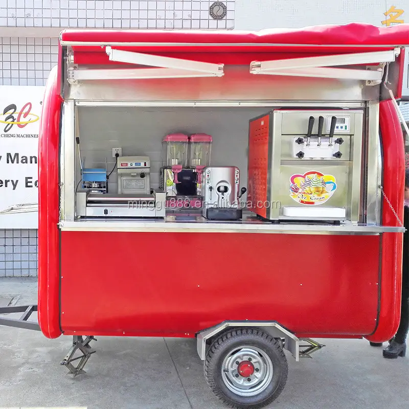 minggu New type mobile food trailer/snack machine/catering truck Mobile food trucks