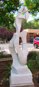 Statues de jardin en marbre abstrait Art déco Art statuaire en pierre Sculpture extérieure de grande taille abstraite - Product Image 6