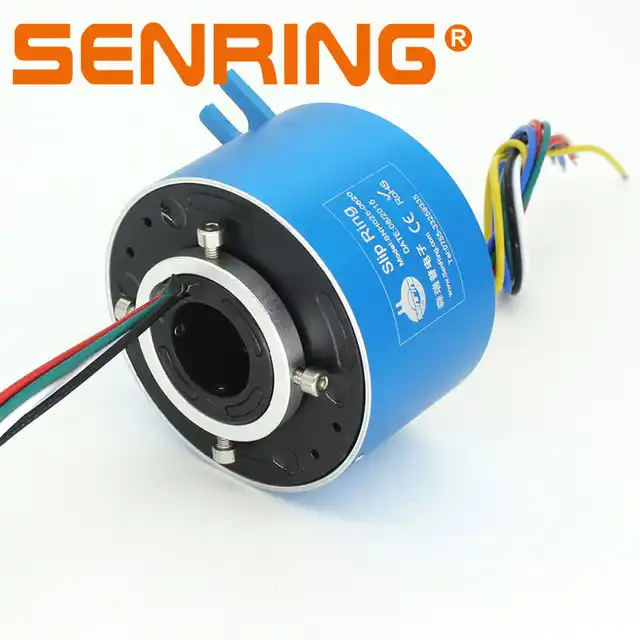 Through hole slip ring Senring manufacturer electrical connector 4 circuits  signal of bore size 25.4mm