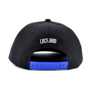 3D embroidered flat bill cap snap back hat with brim custom - Product Image 3