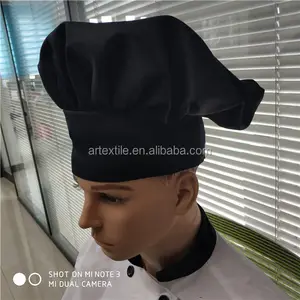 Topi Koki Hitam, Topi Koki Kustom untuk Restoran, Topi Dapur dengan Desain Kustom