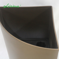 Jardinières modulaires Leizisure, jardinières en forme de triangle d'angle, forme quart de cercle, en plastique moderne + doublure pour plantes