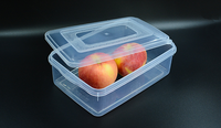 Contenants Alimentaires en plastique pour la préparation de repas et Serré Sécurité Couvercle Réutilisable Rectangulaire De Stockage Boîtes à Lunch