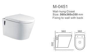 Productos de cerámica de pared colgaba aseo bangladesh precio sanitarios - Product Image 5