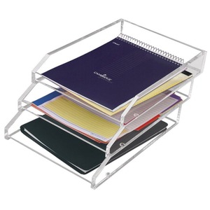 Đồ Dùng Văn Phòng Tùy Chỉnh Khay Đựng Thư Tài Liệu Để Bàn Có Thể Xếp Chồng Được Khay Đựng Tài Liệu A4 Trong Suốt Khay Đựng Thư Bằng <span class=keywords><strong>Acrylic</strong></span> - Product Image 1
