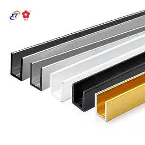 6061 6063 t5 t6 Aluminium-Extrusion profil u Kanal halterung Nut rahmen für Glas dusch tür