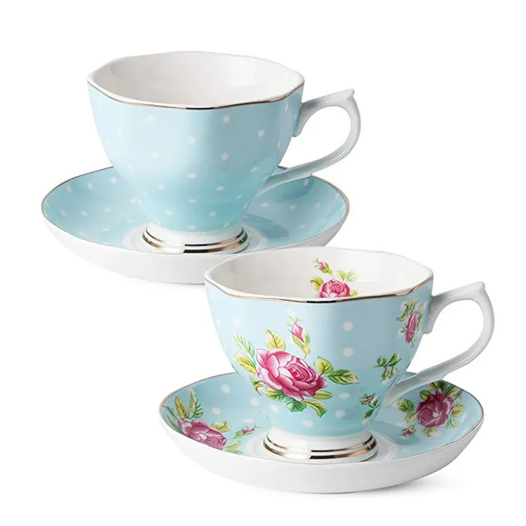 Gracieux tasse et soucoupe en céramique Tasse à thé en porcelaine Tasse à thé en céramique