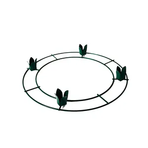 Suministro de China, alambre de acero de 12 pulgadas, forma de corona de Adviento verde a la venta