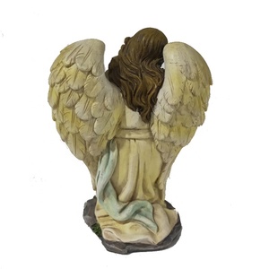Venda quente personalizada resina branca cherub barata sentado anjo estatueta para venda