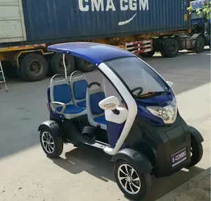 Mini carrito de golf eléctrico de cuatro ruedas para coche de Turismo de tres plazas