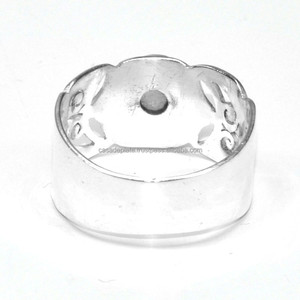 Anillo de piedra lunar arcoíris de Plata de Ley 925 al por mayor, joyería clásica de piedras preciosas para boda, fiesta, aniversario - Product Image 3