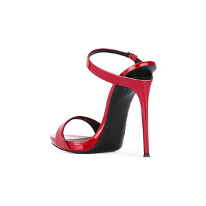 <span class=keywords><strong>Sandali</strong></span> Rossi in <span class=keywords><strong>Pelle</strong></span> con Tacco Alto Semplici per Signore e Donne 2018 - Product Image 3