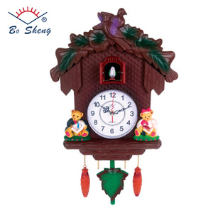 Bohseng Nhà Vườn Trang Trí Nhựa Cúc Cu Thiết Kế Bằng Gỗ Màu Sắc Nhà Đồng Hồ Treo Tường Với Chim Đi Ra - Product Image 3