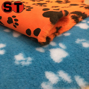 Lit en velours lavable avec motif de pattes de cœur, couvre-lit imprimé, <span class=keywords><strong>tapis</strong></span> de chien, avec support en latex, literie enfants, vente en gros, - Product Image 1