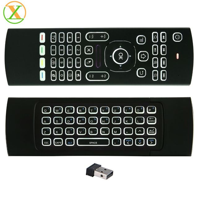 OEM Print Customer's Mini Keyboard Wireless Backlit Keyboard air Mouse Mx3 Remote air Mouse