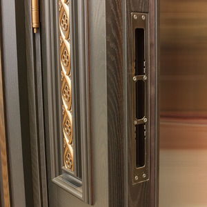 <span class=keywords><strong>Aluminium</strong></span>-Legierung Villa Haupttor Eingangstür Doppelflügel Sicherheitstür Traditionelles Design Fertiggestellt Kugelsicher - Product Image 6