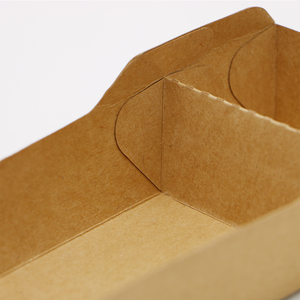 Boîte à lunch jetable biodégradable, ml plateau jetable en pâte de papier à 2 compartiments pour le poulet frit - Product Image 2