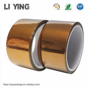 Fábrica de alta temperatura <span class=keywords><strong>cinta</strong></span> Dedo de oro enmascaramiento fabricantes adhesiva de película de poliimida rollo - Product Image 1