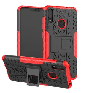 Heavy duty anti-shock dual layer mobile phone cover for Asus Zenfone Max Pro M2 stand case cover