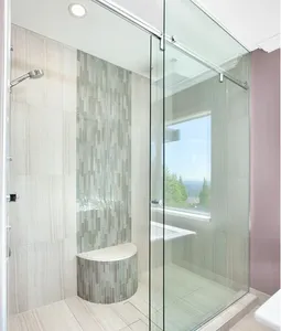 Porte de douche en verre trempé, livraison gratuite depuis la chine, de haute qualité, en verre trempé, transparent, 10mm 12mm, très clair, bon prix
