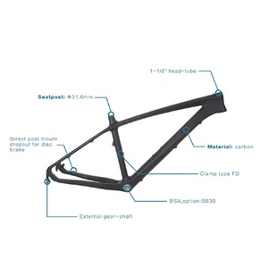 New Arrival <span class=keywords><strong>700C</strong></span> Carbon Road Bike Khung Với Rim Phanh Kẹp Phanh Đường Xe Đạp Frameset - Product Image 2