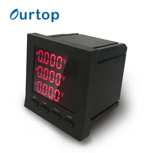 Aultop electricity meter kwh meter smart for multifunctional three phase active energy meter 96*96 10~55