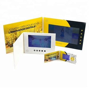Brochure vidéo numérique LCD 7 pouces, élégante <span class=keywords><strong>carte</strong></span> de vœux professionnelle avec thème de mariage pour un ensemble de <span class=keywords><strong>cadeaux</strong></span> promotionnels - Product Image 1