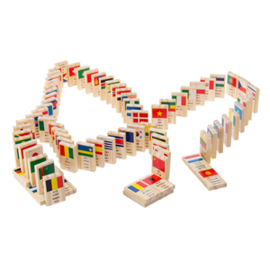 Thông minh trẻ em đồ chơi bằng gỗ Lá Cờ Quốc Gia Mô Hình lá cờ domino - Product Image 2