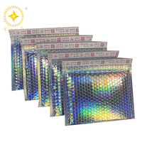 Enveloppes holographiques rembourrées, 50 pièces, métallique, pour la livraison, en feuille d'aluminium