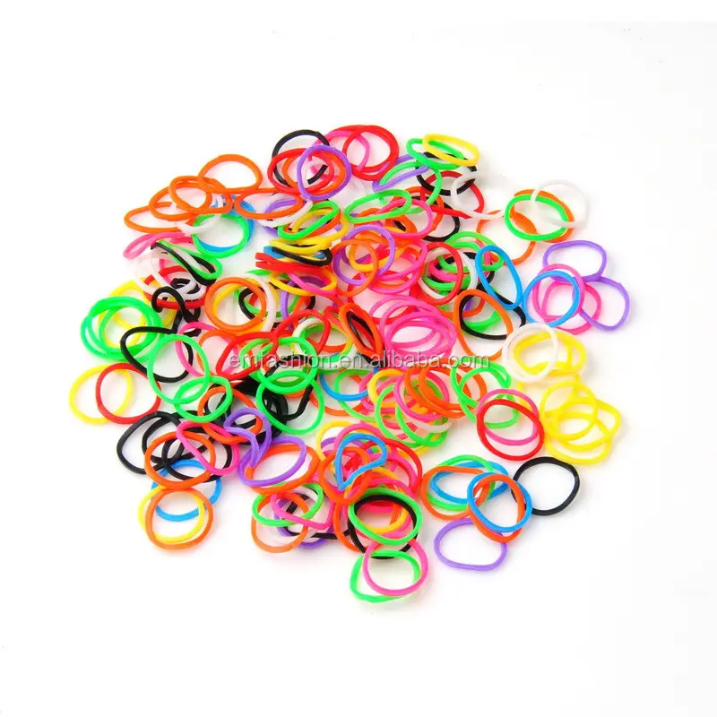 Wholesale Cheap Promotional DIY Bracelet Colorful 100% Silicone Rubber Elastic Band