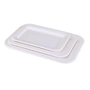 Bán Buôn Giá Rẻ Hình Chữ Nhật Phục Vụ Khay Khách Sạn Phá Vỡ Kháng 100% Melamine Khay