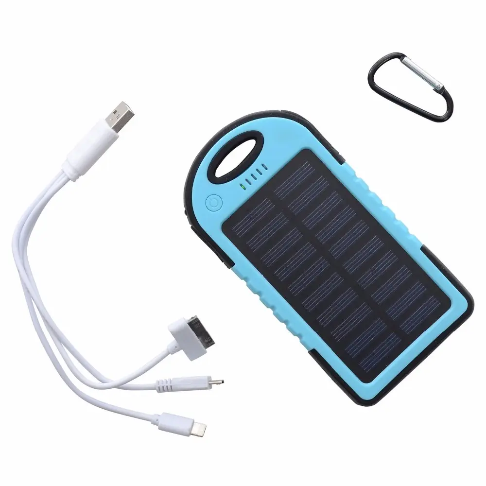Carregador solar portátil para celular, banco de energia solar para carregamento de celular