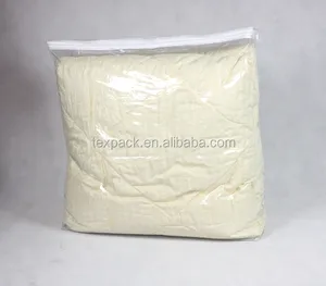 Texpack OEM优质透明PVC拉链袋，用于枕头床单包装