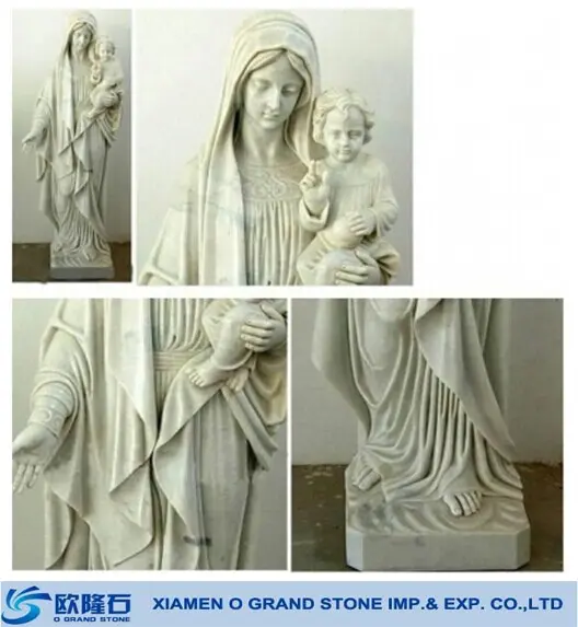 In vendita intaglio bianco marmo granito pietra vergine maria statua