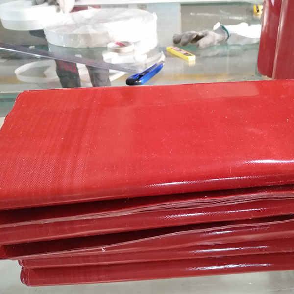 Красная односторонняя стеклянная ткань с силиконовым покрытием для теплоизоляции
