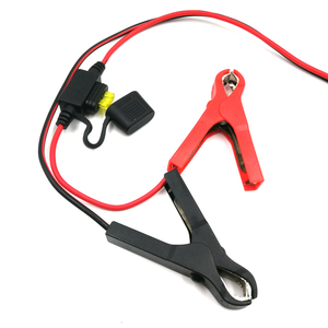Câble de <span class=keywords><strong>batterie</strong></span> pour <span class=keywords><strong>moto</strong></span> avec connecteur terminal SAE, pinces crocodiles en acier et cuivre, et fusible 18AWG 1m - Product Image 6