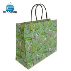 Manufacturer Floral Pattern Paper Packaging Bag