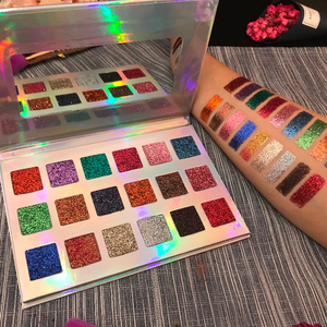 Venta al por mayor de alta suelto pigmento 18 color hacer su propio logotipo de etiqueta privada brillo sombra de ojos - Product Image 1