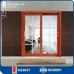 Hiện đại dân cư cổng lưới tản nhiệt thiết kế nhôm đôi Tempered Glass cách nhiệt an ninh Patio cửa trượt - Product Image 4