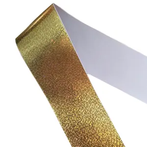 Decoratieve Brede Gouden En Zilveren Volledige Holografische Metallic Lint