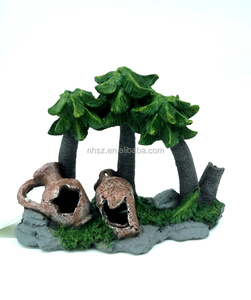 Yiwu acuario decorativo resina artificial montaña con plantas - Product Image 6