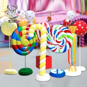 Party Event Decoration <strong>Large</strong> Fiberglass <strong>Lollipop</strong> and Candy Cane Sculpture - Product Image 3