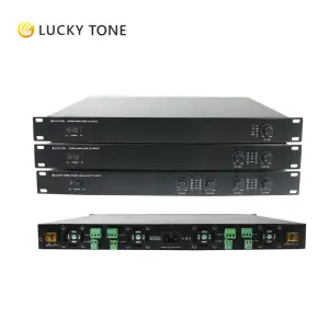 4 채널 240W 1U 클래스 D 전력 증폭기 100V/70V 라인, 24VDC 전원 공급 장치, 피닉스 입력 장착