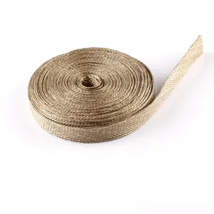 13mm उच्च तापमान और गर्मी प्रतिरोधी Uncoated शीसे रेशा केवलर लट Sleeving