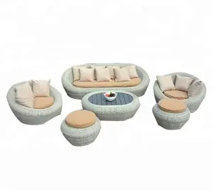 Royal Outdoor Shell Shape Couch Bird Nest Sofa Lounger Garden Wicker Furniture